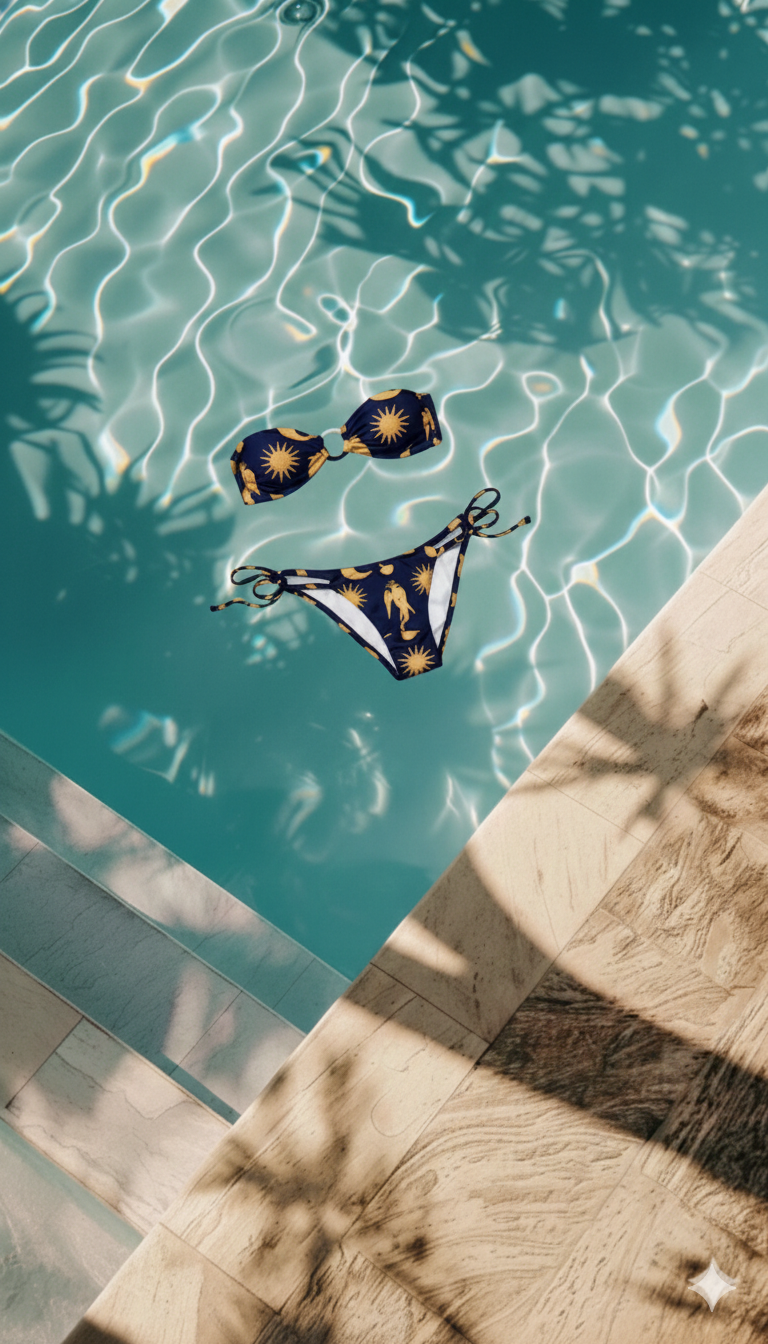 Siseneg Prime Bikini Strapless Estampado Soles y Lunas (2 piezas)